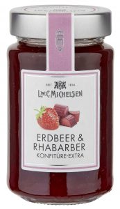 L.W.C. Michelsen Erdbeer Rhabarber Konfitüre -Extra- 280g