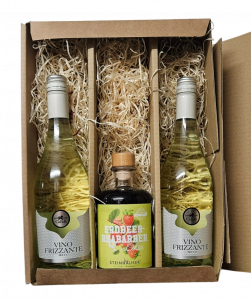 Steinhauser Erdbeer-Rhabarber 18% vol. 0,5L Geschenkset mit Secco