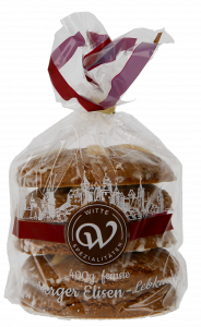 Witte Elisen Lebkuchen glasiert 400g