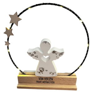 MitStift Weihnachtsengel mit LED-Lichterbogen